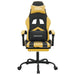 Scaun de gaming pivotant/suport picioare negru/auriu piele eco - WALTI WALTI