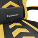 Scaun de gaming pivotant/suport picioare negru/auriu piele eco - WALTI WALTI