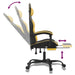 Scaun de gaming pivotant/suport picioare negru/auriu piele eco - WALTI WALTI