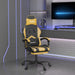 Scaun de gaming pivotant/suport picioare negru/auriu piele eco - WALTI WALTI
