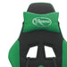 Scaun de gaming pivotant/suport picioare negru/verde piele eco - WALTI WALTI