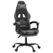 Scaun de gaming pivotant/suport picioare negru/gri piele eco - WALTI WALTI