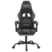 Scaun de gaming pivotant/suport picioare negru/gri piele eco - WALTI WALTI
