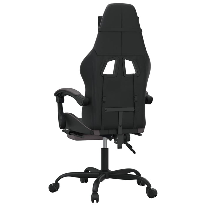 Scaun de gaming pivotant/suport picioare negru/gri piele eco - WALTI WALTI
