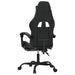 Scaun de gaming pivotant/suport picioare negru/gri piele eco - WALTI WALTI