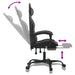 Scaun de gaming pivotant/suport picioare negru/gri piele eco - WALTI WALTI