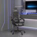 Scaun de gaming pivotant/suport picioare negru/gri piele eco - WALTI WALTI