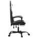 Scaun gaming pivotant/suport picioare negru/alb piele eco - WALTI WALTI