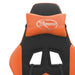 Scaun de gaming pivotant/suport picioare negru/oranj piele eco - WALTI WALTI