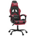 Scaun gaming pivotant/suport picioare negru/roșu vin piele eco - WALTI WALTI