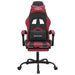 Scaun gaming pivotant/suport picioare negru/roșu vin piele eco - WALTI WALTI