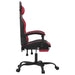 Scaun gaming pivotant/suport picioare negru/roșu vin piele eco - WALTI WALTI