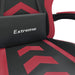 Scaun gaming pivotant/suport picioare negru/roșu vin piele eco - WALTI WALTI