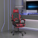 Scaun gaming pivotant/suport picioare negru/roșu vin piele eco - WALTI WALTI