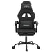 Scaun de gaming pivotant/suport picioare negru piele ecologică - WALTI WALTI