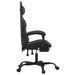 Scaun de gaming pivotant/suport picioare negru piele ecologică - WALTI WALTI