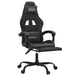 Scaun de gaming pivotant/suport picioare negru piele ecologică - WALTI WALTI