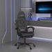 Scaun de gaming pivotant/suport picioare negru piele ecologică - WALTI WALTI