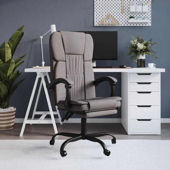 Fotoliu de birou rabatabil, gri taupe, textil - WALTI WALTI