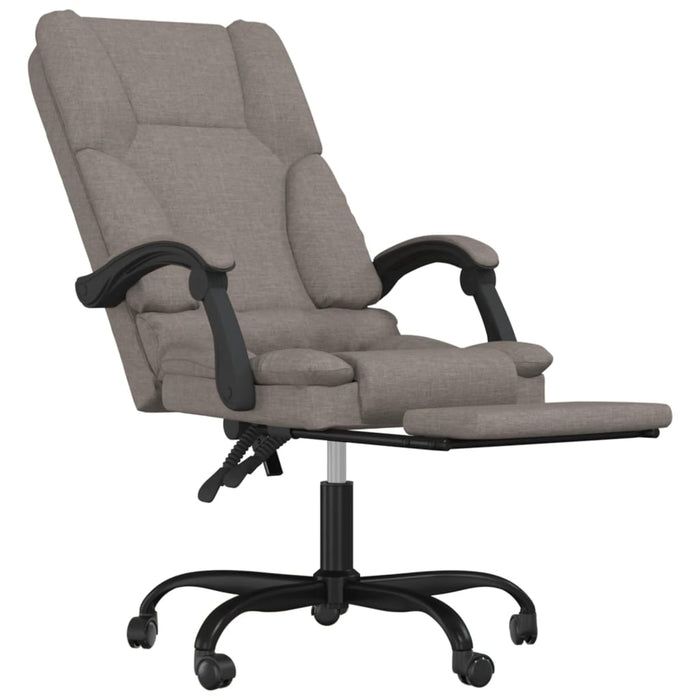 Fotoliu de birou rabatabil cu masaj, gri taupe, textil - WALTI WALTI