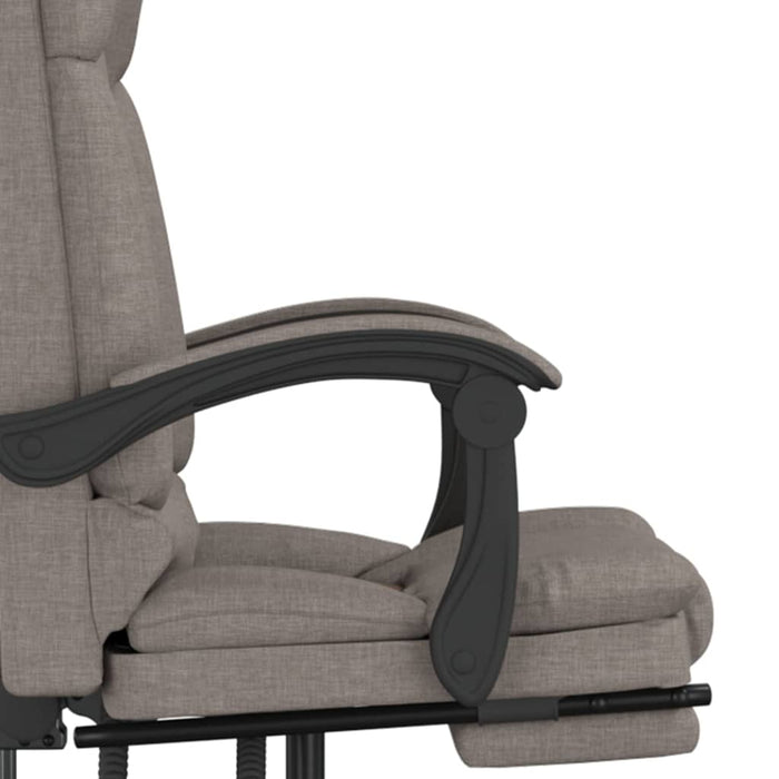 Fotoliu de birou rabatabil cu masaj, gri taupe, textil - WALTI WALTI