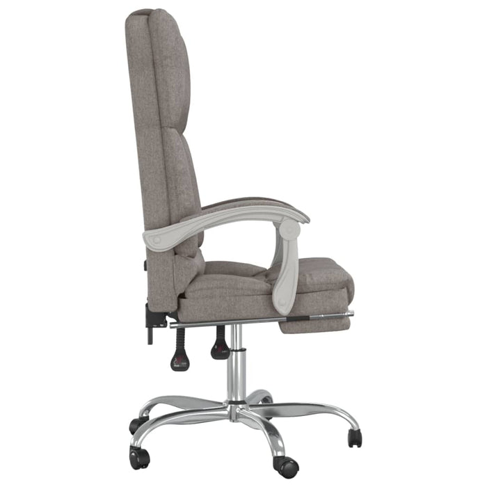 Fotoliu de birou rabatabil cu masaj, gri taupe, textil - WALTI WALTI