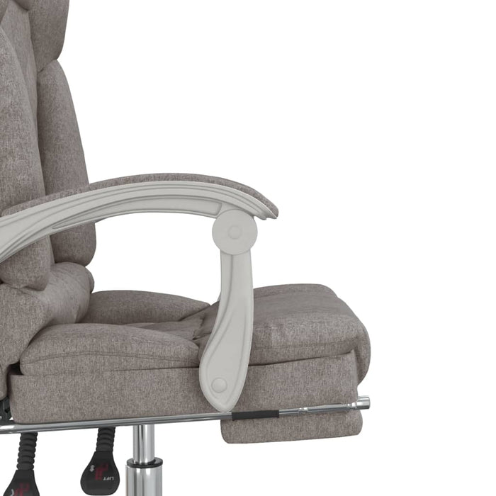 Fotoliu de birou rabatabil cu masaj, gri taupe, textil - WALTI WALTI