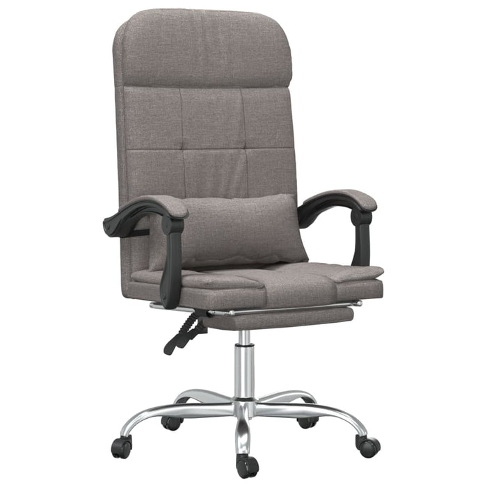Fotoliu de birou rabatabil cu masaj, gri taupe, textil - WALTI WALTI