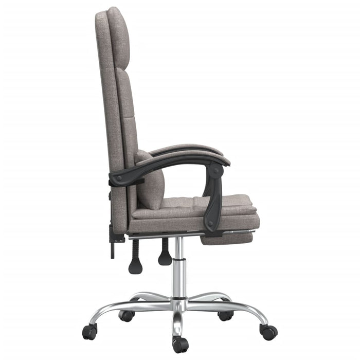 Fotoliu de birou rabatabil cu masaj, gri taupe, textil - WALTI WALTI