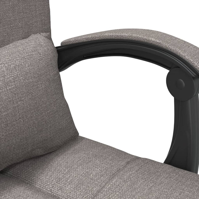 Fotoliu de birou rabatabil cu masaj, gri taupe, textil - WALTI WALTI