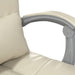 Fotoliu de birou rabatabil cu masaj, crem, piele ecologică - WALTI WALTI