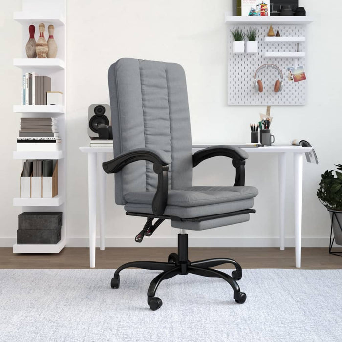 Fotoliu de birou rabatabil, gri deschis, textil - WALTI WALTI