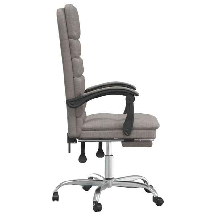 Fotoliu de birou rabatabil cu masaj, gri taupe, textil - WALTI WALTI