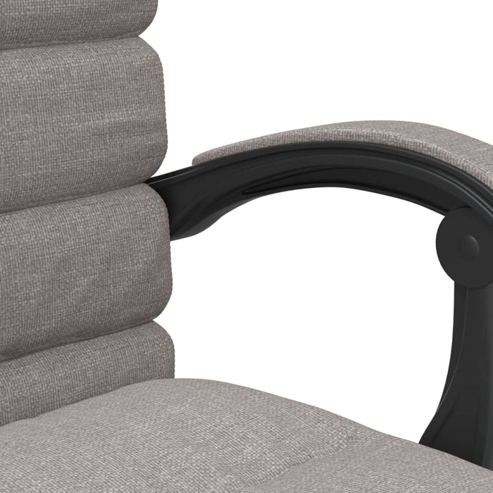 Fotoliu de birou rabatabil cu masaj, gri taupe, textil - WALTI WALTI