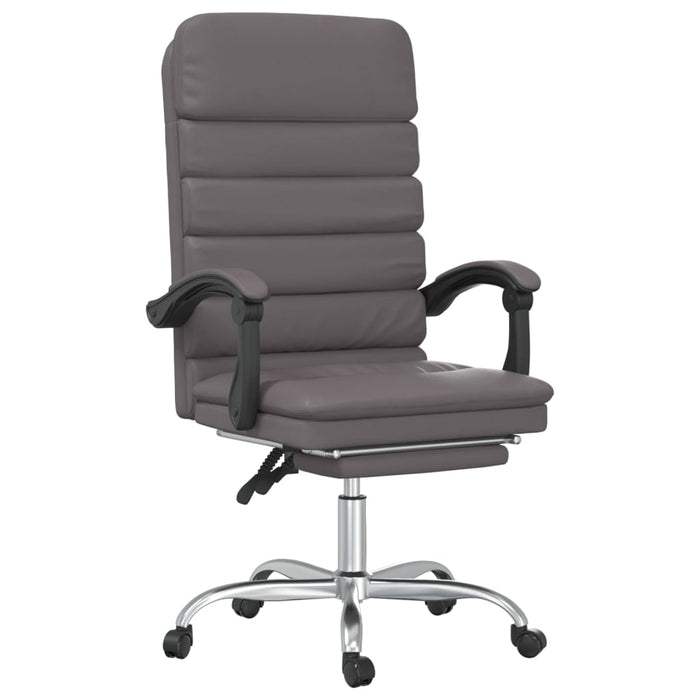 Scaun de birou rabatabil cu masaj, gri, piele ecologică - WALTI WALTI