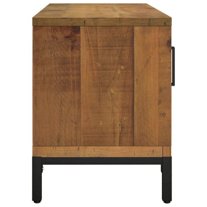 Comodă TV, maro, 90x30x40 cm, lemn de pin masiv reciclat WALTI