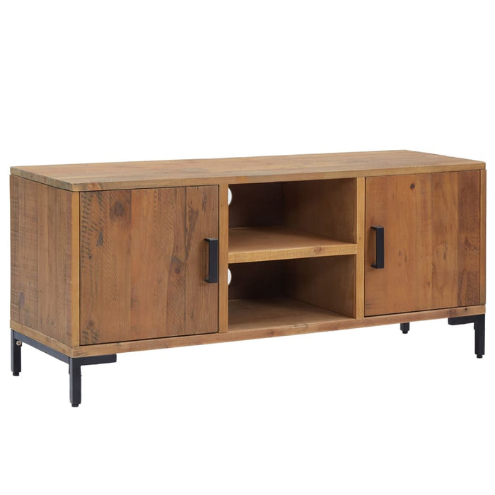 Comodă TV, maro, 110x35x48 cm, lemn de pin masiv - WALTI WALTI