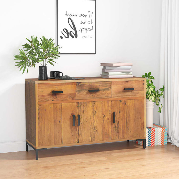 Servantă, maro, 110x35x70 cm, lemn masiv de pin reciclat - WALTI WALTI