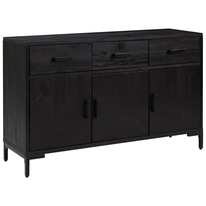 Servantă, negru, 110x35x70 cm, lemn masiv de pin reciclat - WALTI WALTI