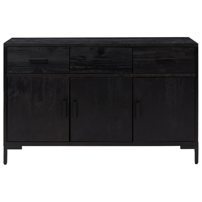 Servantă, negru, 110x35x70 cm, lemn masiv de pin reciclat - WALTI WALTI