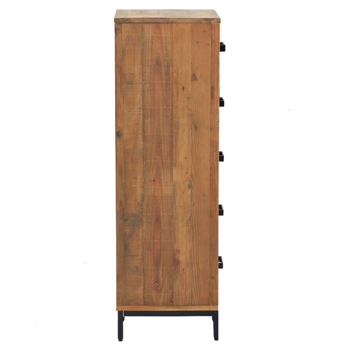 Dulap cu sertare, 42x35x110 cm, lemn masiv de pin reciclat WALTI