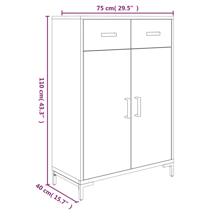 Pantofar, 75x40x110 cm, lemn masiv de pin - WALTI WALTI