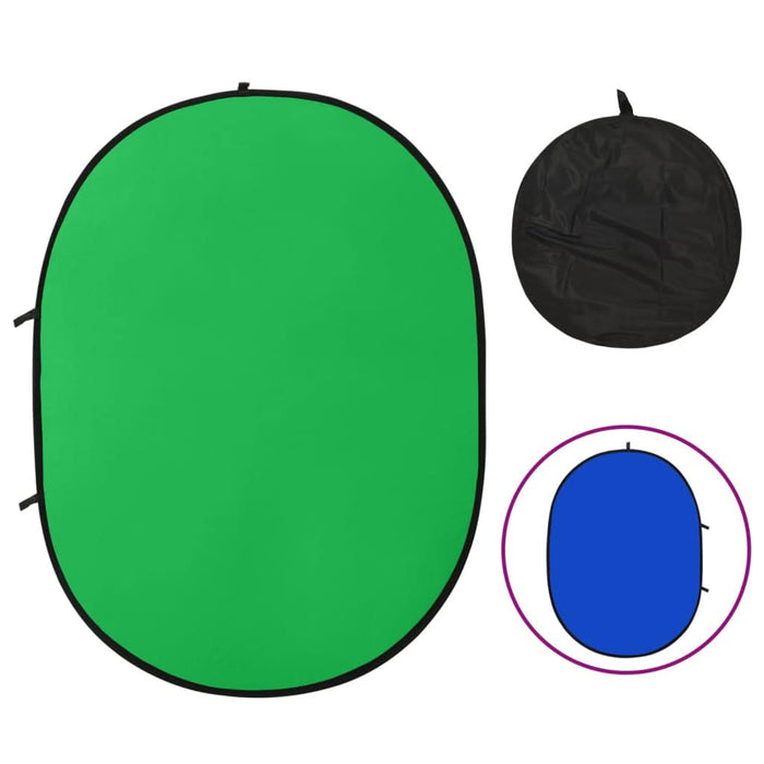 Ecran fundal studio foto 2-în-1 verde&albastru 200x150 cm oval - WALTI WALTI