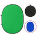 Ecran fundal studio foto 2-în-1 verde&albastru 200x150 cm oval - WALTI WALTI