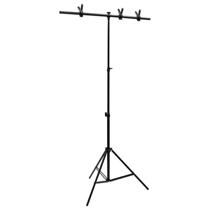 Suport de fundal în formă de T, negru, 91x60x(70-200) cm - WALTI WALTI