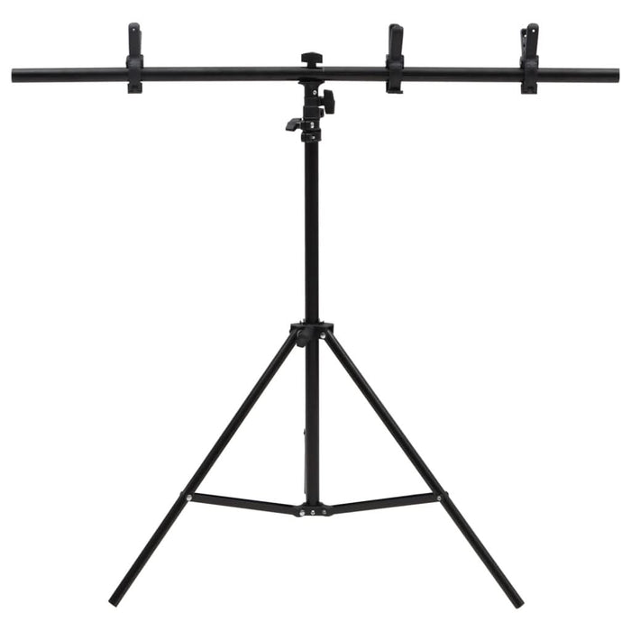 Suport de fundal în formă de T, negru, 91x60x(70-200) cm - WALTI WALTI