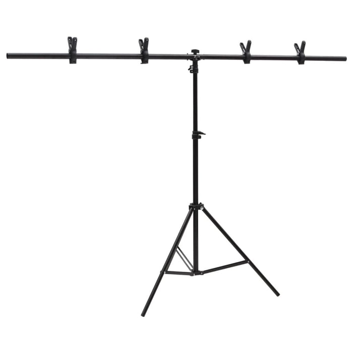 Suport de fundal în formă de T, negru, 151x60x(70-200) cm - WALTI WALTI
