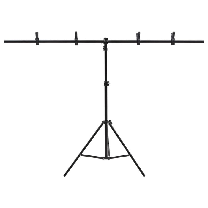 Suport de fundal în formă de T, negru, 151x60x(70-200) cm - WALTI WALTI