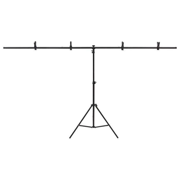 Suport de fundal în formă de T, negru, 201x60x(70-200) cm - WALTI WALTI