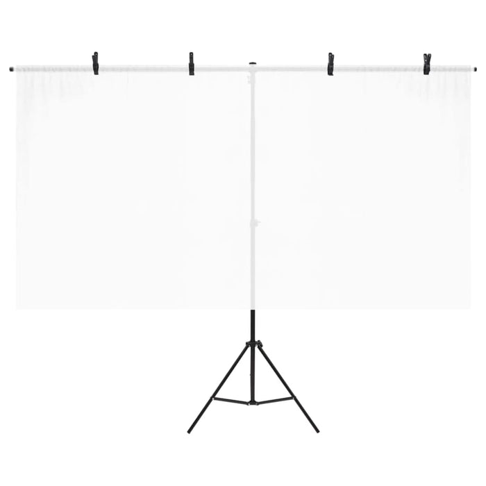 Suport de fundal în formă de T, negru, 201x60x(70-200) cm - WALTI WALTI